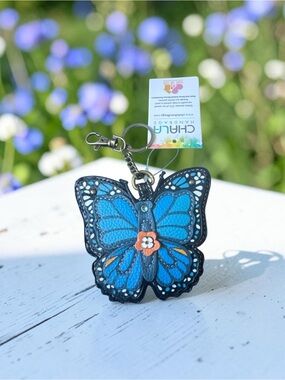 Chala Blue Butterfly Keychain - Coin Pouch